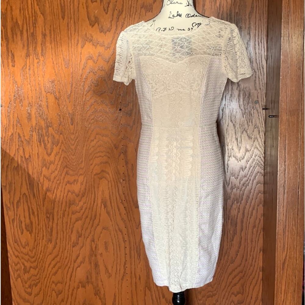 Champagne & Strawberry Lace Dress